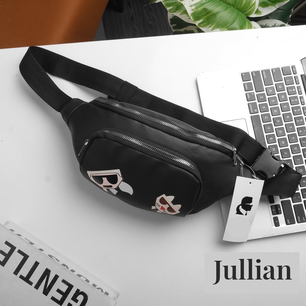 Túi đeo chéo nam nữ WAISTBAG KARL CAT NEW HOT 2023 - Da simili