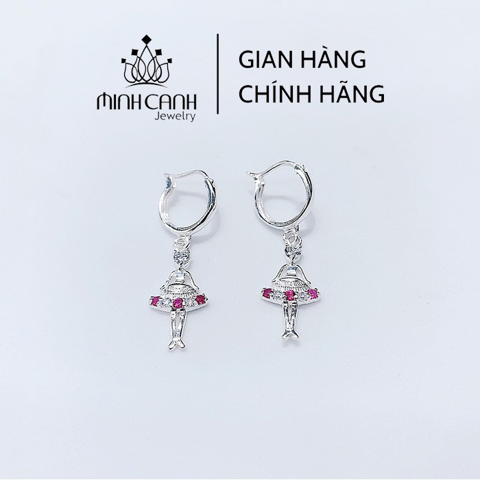 Bông Tai Búp Bê Công Chúa Bằng Bạc Cho Bé Gái - Minh Canh Jewelry