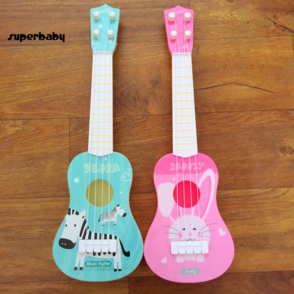 Đồ chơi guitar mini 4 dây dễ thương cho bé học tập âm nhạc