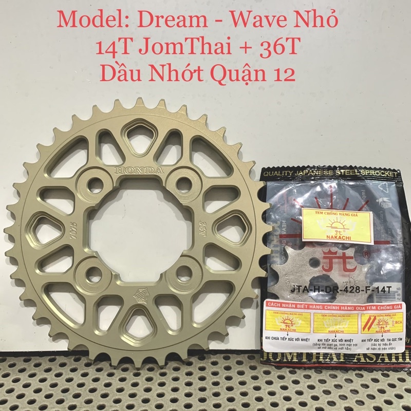 Honda Dream - Wave - Future Dĩa Nhôm 7075 CNC Cao Cấp 36T 37T