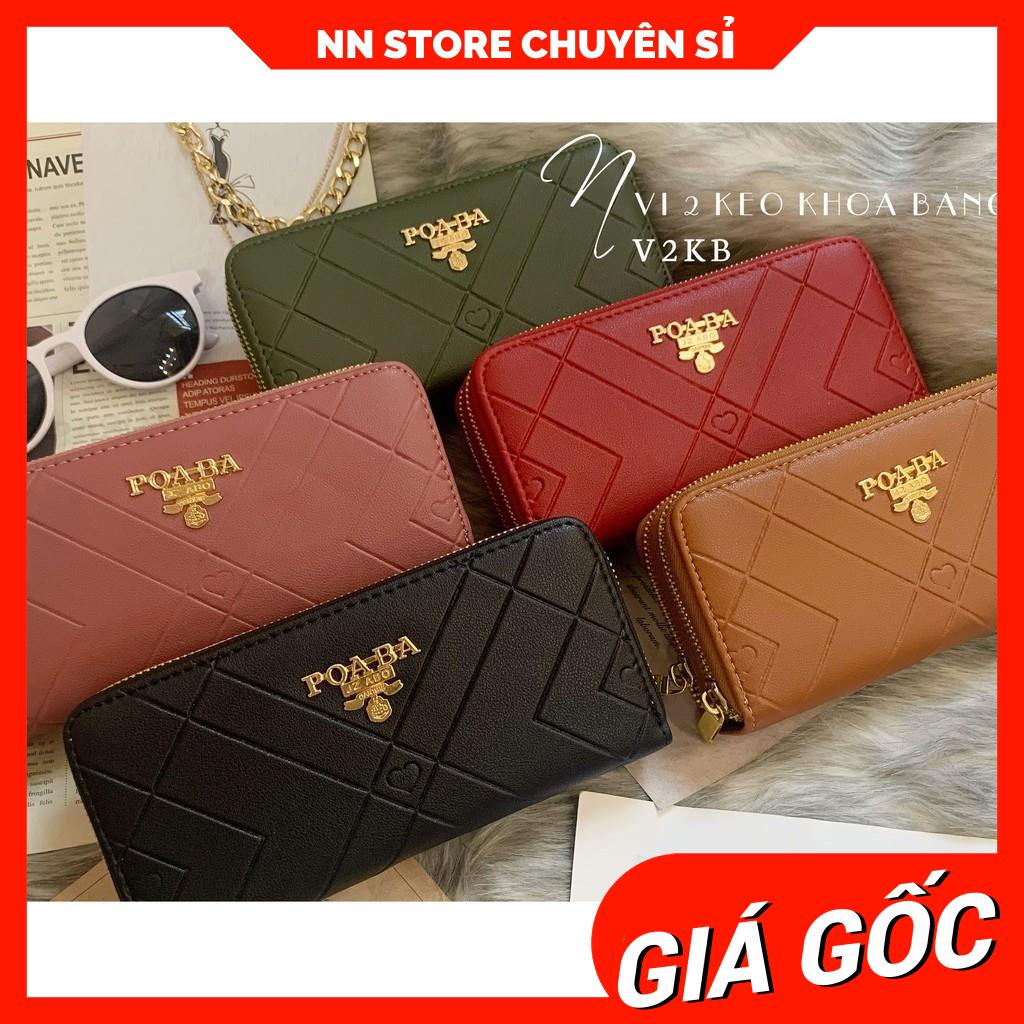 VÍ 2 KÉO LOGO SIÊU XINH V2KB - 163 ⚡FREESHIP⚡100% ẢNH THẬT⚡ NN CHUYÊN SỈ - NN STORE