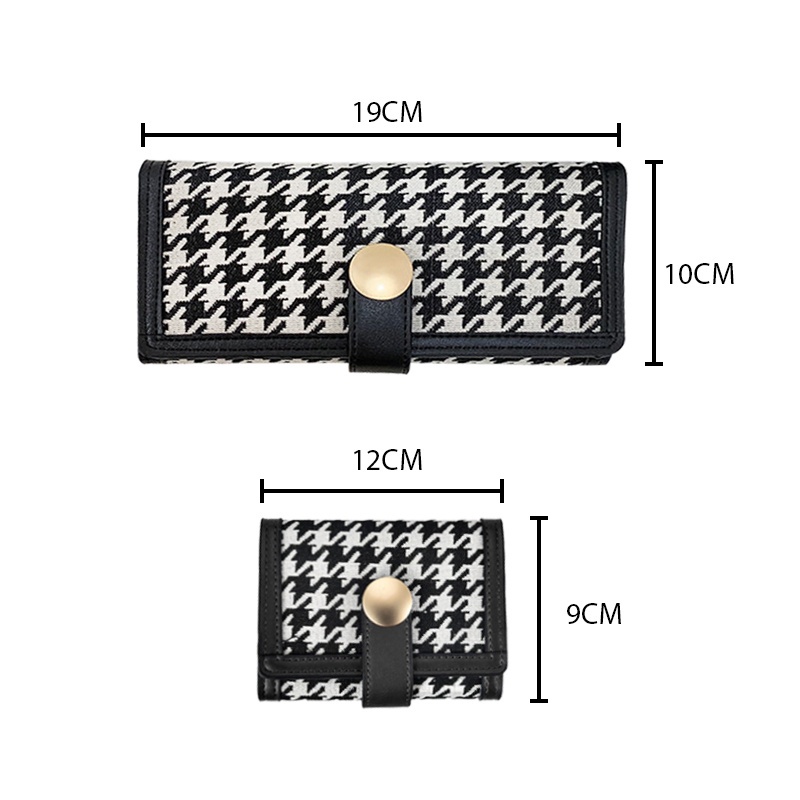 Ví Cầm Tay Dài / Ngắn Đựng Thẻ Họa Tiết Răng Cưa Cho Nữ