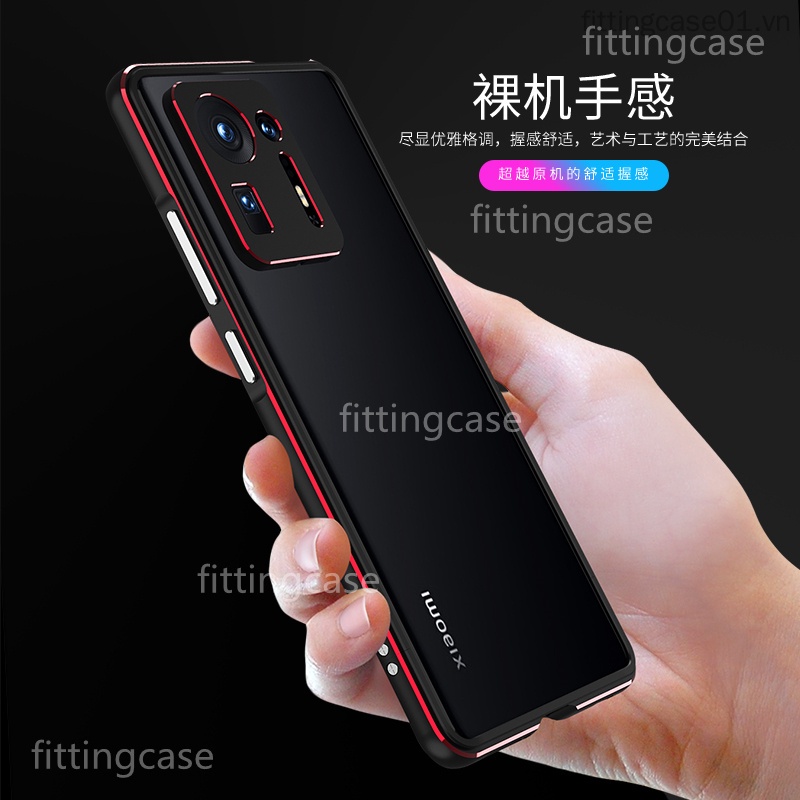 Ốp điện thoại chống sốc có viền kim loại nhôm cho Xiaomi Mi Mix 4 Mix4 mi poco f3 redmi k40 pro