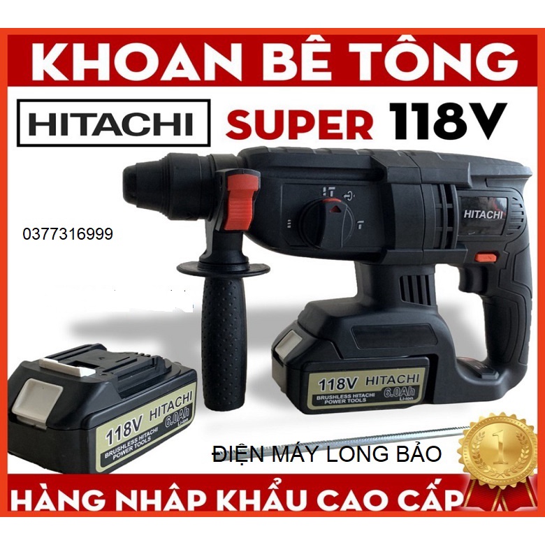 MÁY KHOAN BÊ TÔNG PIN HITACHI