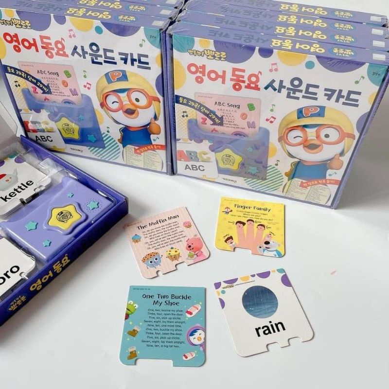 Bộ Thẻ Học Bài Bằng Tiếng Anh PORORO - MUSIC CARD PORORO