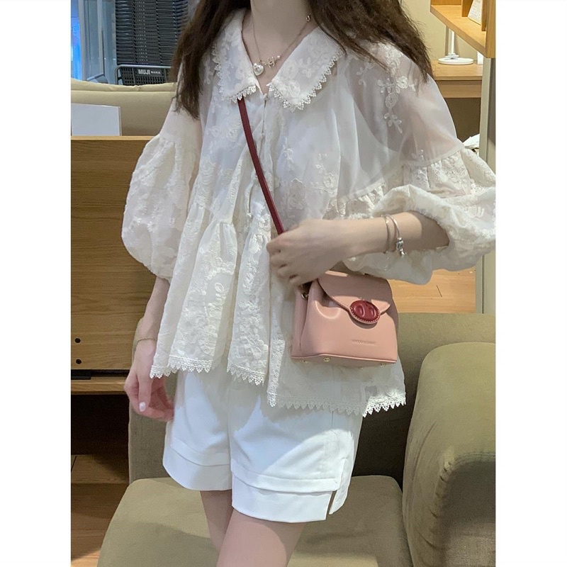 Áo Babydoll Ren Tay Phồng Taobao Order Kèm ẢNH THẬT