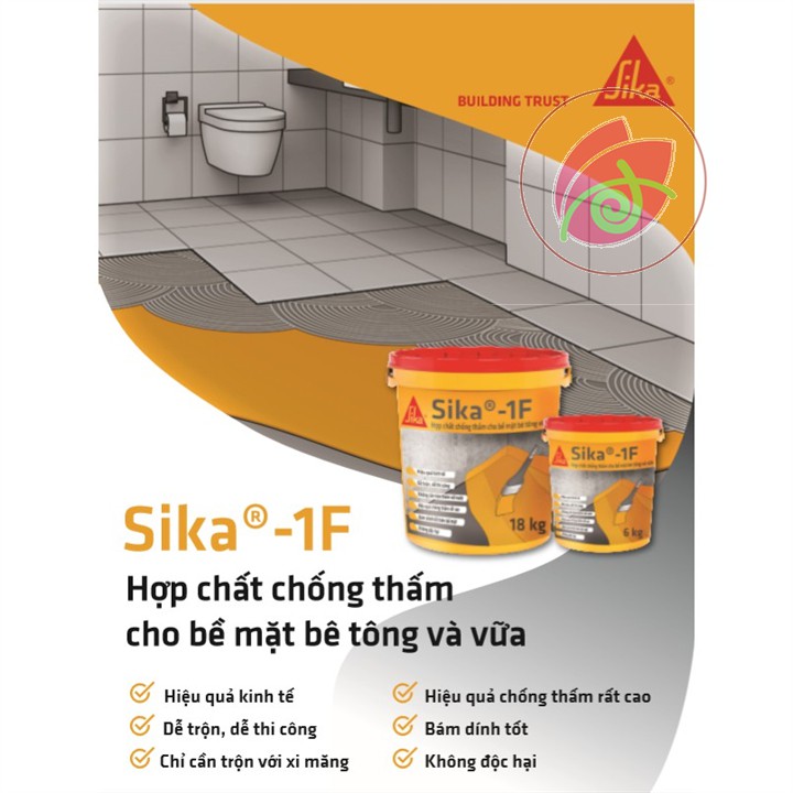 Sika 1F Chống thấm gốc Poly Vinyl Acetate 6Kg