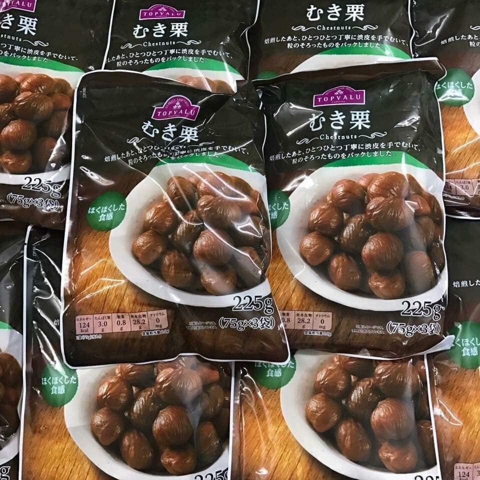 Hạt dẻ bóc vỏ Topvalu Nhật Bản (date: 2023) _Mochica