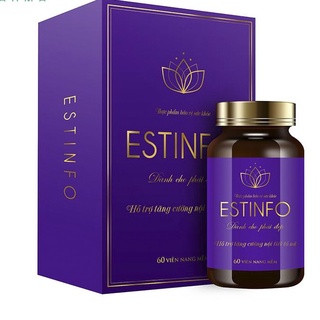 Viên Uống Tăng Cường Nội Tiết Nữ ESTINFO Giúp Cải Thiện Sinh Lý, Giảm Bốc Hỏa, Cáu Gắt, Làm Đẹp Da Lọ 60 Viên