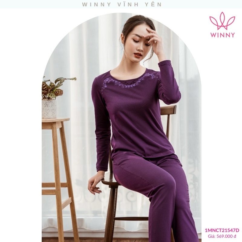 Bộ đồ cotton dài tay quần dài Winny - 1MNCT21547D