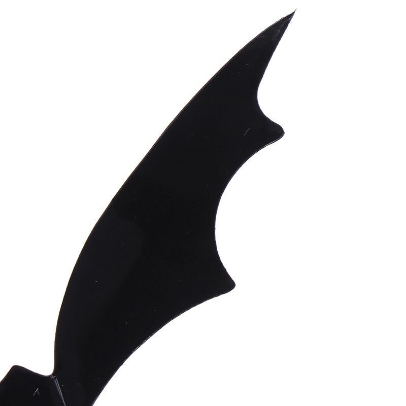 Bộ 12 Sticker Dán Tường Hình Dơi 3D Bằng PVC Màu Đen Trang Trí Halloween