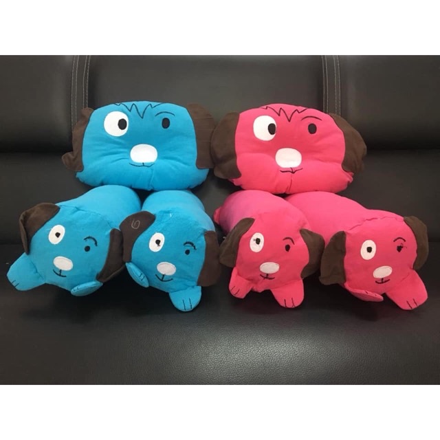 Bộ 3 chi tiết gối nằm và 2 gối ôm cara hình thú cho bé sơ sinh