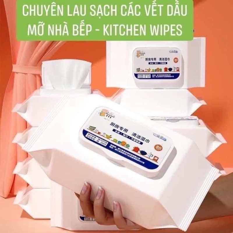 Gói Giấy Ướt Lau Bếp 80 Tờ Cực Tiện Lợi