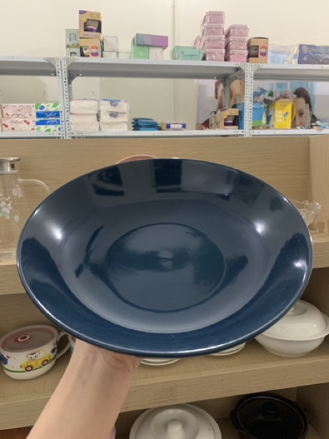 Combo 2 Đĩa pastel xanh sâu lòng 10inch ~ 24cm | BigBuy360 - bigbuy360.vn