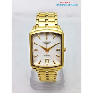 Đồng hồ nam vàng gold mặt chữ nhật
