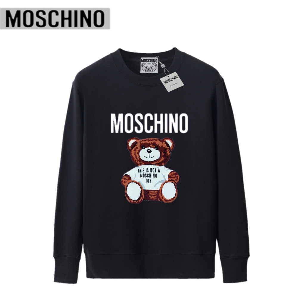 Áo Sweater Cổ Tròn Dáng Rộng Chất Liệu Cotton In Họa Tiết Moschino Thời Trang Cho Nam Và Nữ # 243