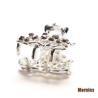 Ms❀Kẹp Tóc Càng Cua Mini Hình Hoa Pha Lê Phong Cách Mới