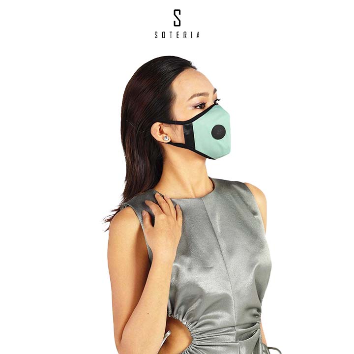 Khẩu trang tiêu chuẩn Quốc Tế SOTERIA Green Ash ST229 - Bộ lọc N95 BFE PFE 99 lọc đến 99% bụi mịn 0.1 micro- Size S,M,L