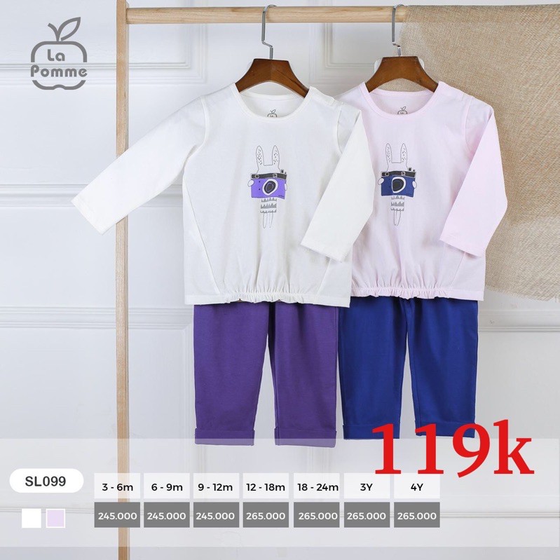 SL099 Bộ dài tay Thỏ con vui vẻ La Pomme