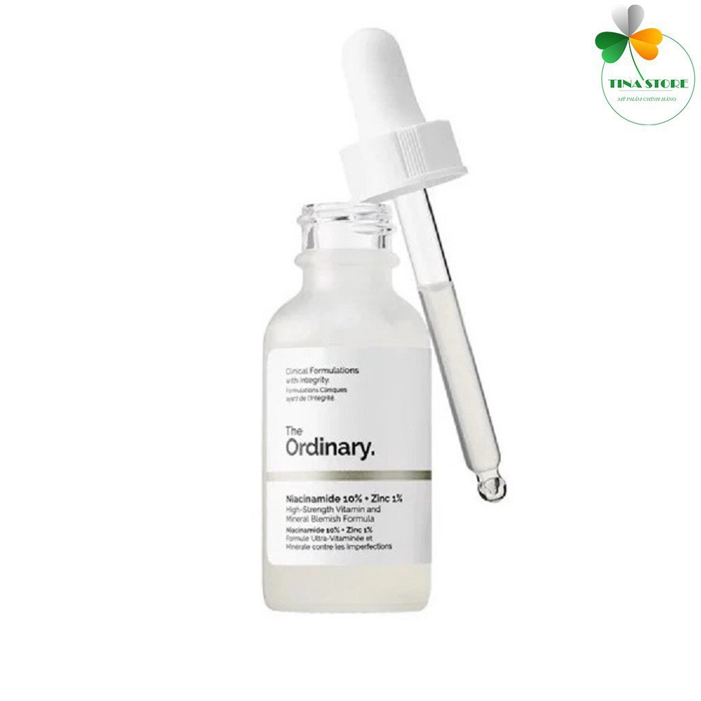 [CHÍNH HÃNG] THE ORDINARY NIACINAMI DE 30ML 10% + ZINC 1% - TINH CHẤT SERUM NGĂN NGỪA MỤN, SÁNG DA, SE KHÍT LỖ CHÂN LÔNG