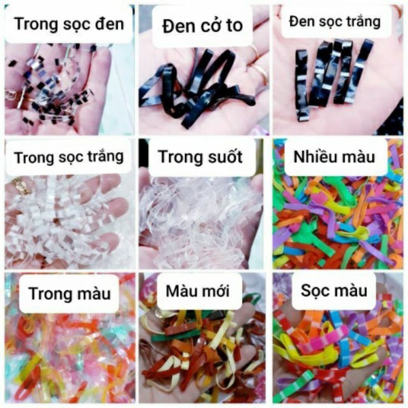 Nửa ký (500g) thun cột tóc các loại
