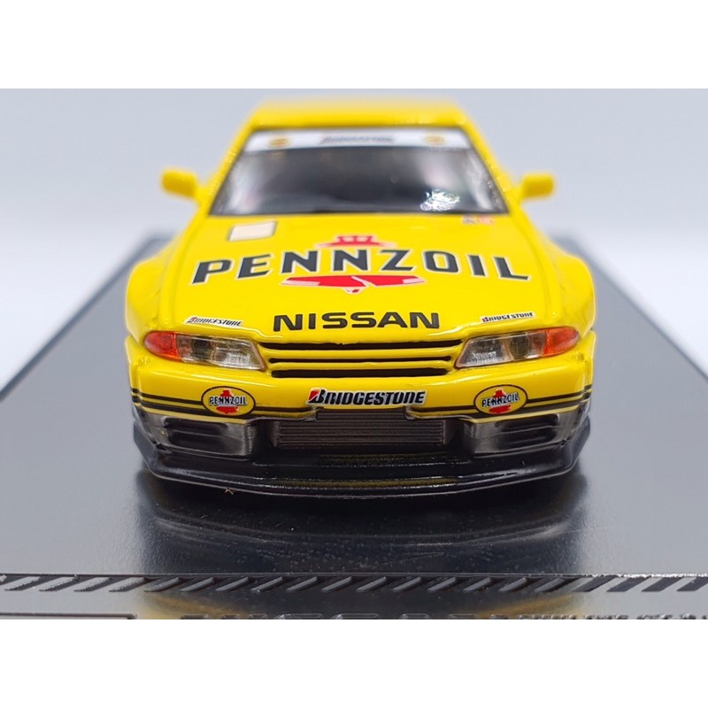 Xe Mô Hình Nissan Skyline GT-R (R32) &quot;Pennzoil&quot; Retro Livery Concept 1:64 Inno Model ( Vàng )