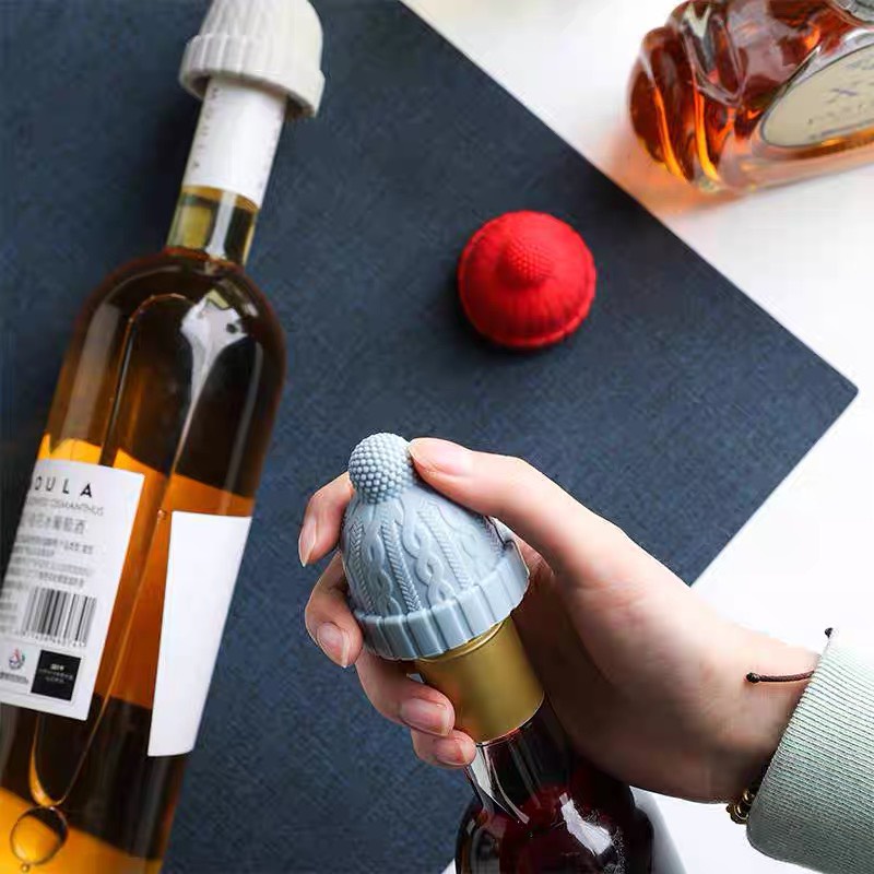 Nút chai silicon sáng tạo, nút miệng chai phong cách Giáng sinh - cutam.homedecor