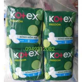 [Maxi]Combo 8 gói băng vệ sinh kotex Freedom cánh/không cánh