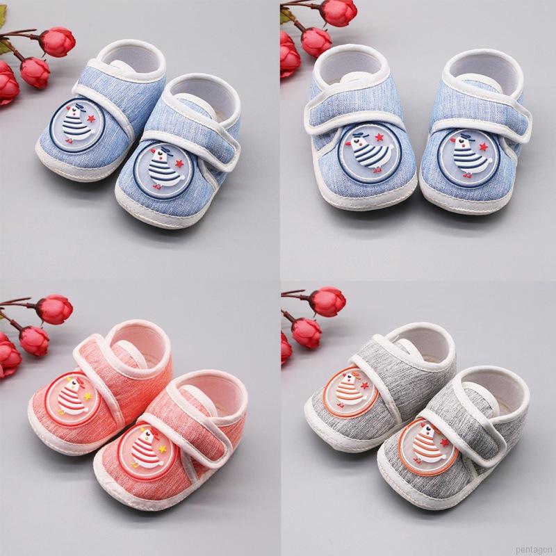 WALKERS Giày Vải Cotton Đế Mềm Hoạ Tiết Hoạt Hình Cho Bé Tập Đi