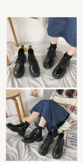 (Oder 7-14 ngày) giày bốt ulzang da lì và da bóng