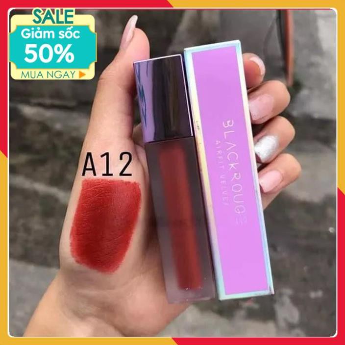 [ 𝐒𝐚𝐥𝐞 𝟓𝟎% ] Son Black Rouge A12 ⚡️𝑯𝒂̀𝒏𝒈 𝑯𝒂𝒏𝒅𝒎𝒂𝒅𝒆⚡️ Son Màu Đỏ Nâu Trầm Siêu Hót | Thế Giới Skin Care