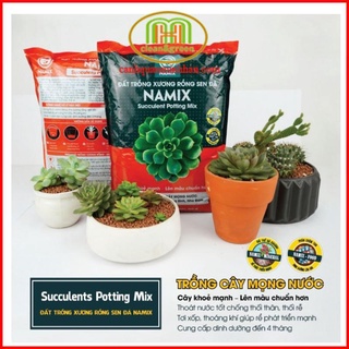 Đất trồng sen đá xương rồng Namix trộn sẵn cao cấp 5dm3 ( khoảng 3kg) tơi xốp, thoáng khí, ẩm ko ướt