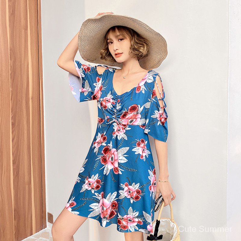 Bộ Đồ Bơi Mỏng Che Bụng Plus Size In Họa Tiết Gợi Cảm Cho Nữ | BigBuy360 - bigbuy360.vn