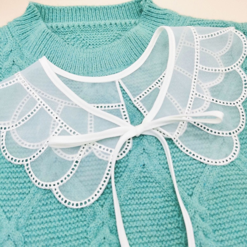 Cổ Áo Sơ Mi Giả Ren Thời Trang Nữ