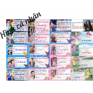 Nhãn vở in hình theo yêu cầu