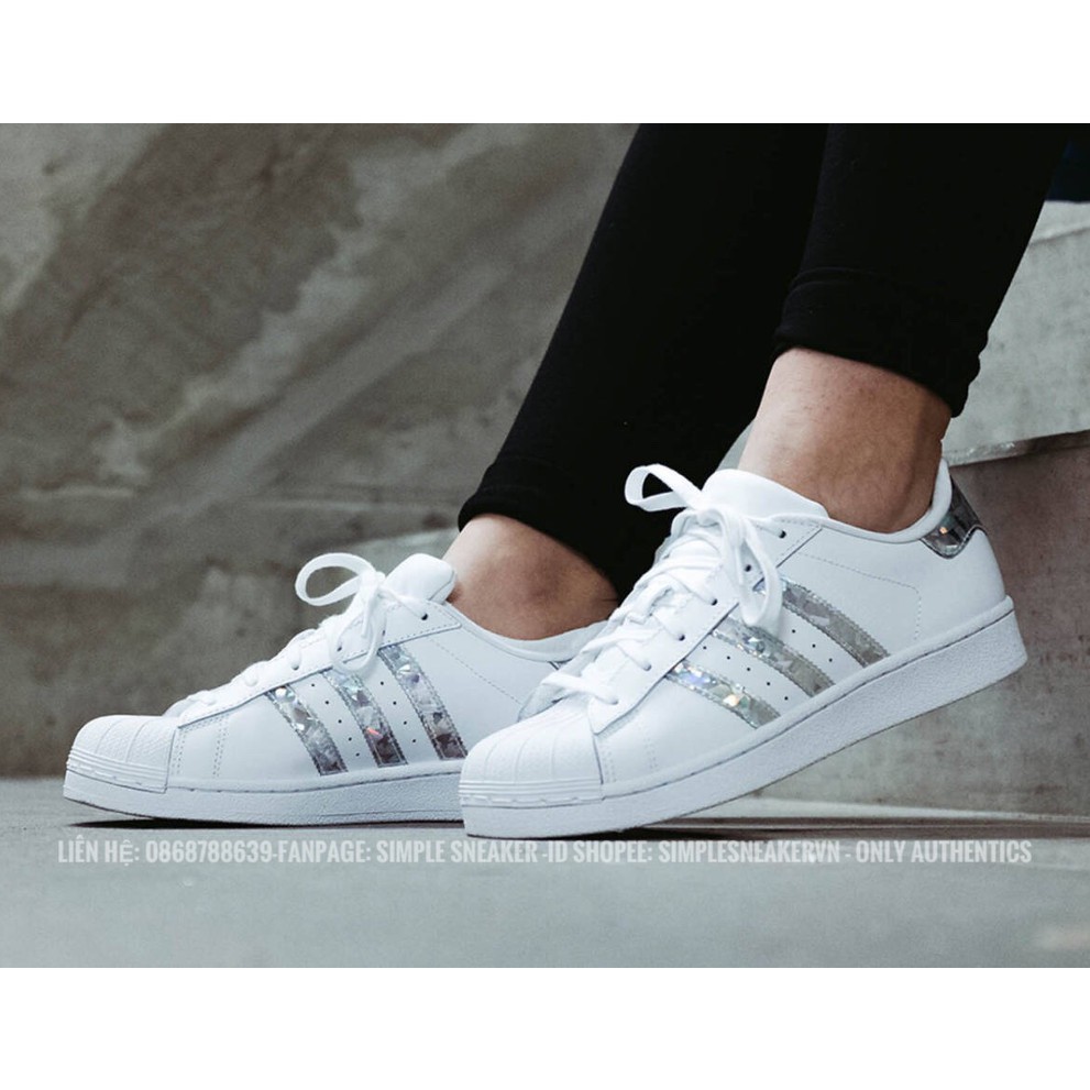 Giày Adidas Superstar 🔴FREESHIP🔴 Adidas Super Star Diamond Chính Hãng - Giày Thể Thao Nữ Adidas Chuẩn Auth