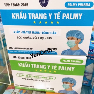 Khẩu Trang Y Tế PALMY 4 Lớp ( Hộp 50 chiếc)