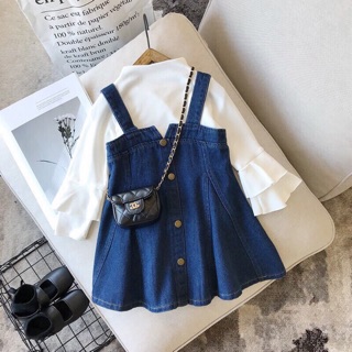Set váy yếm cho bé gái