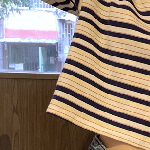 2020 new small retro hot girl short stripe T-shirt long sleeve top bottom | BigBuy360 - bigbuy360.vn