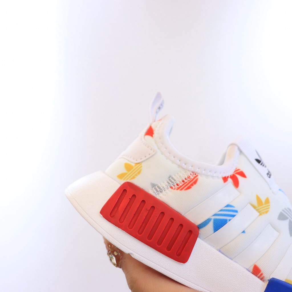 Giày Thể Thao Chống Trượt Màu Trắng Nmd Thời Trang Cho Bé