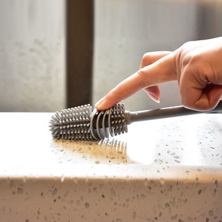 Long Handle Silicone Bottle Brush Cup Scrubber Kitchen Glass Cleaner