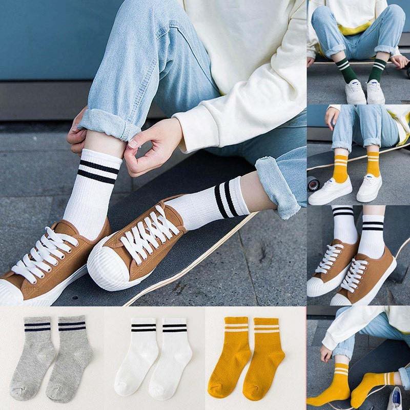 set 15 đôi tất kẻ hàn quốc nữ