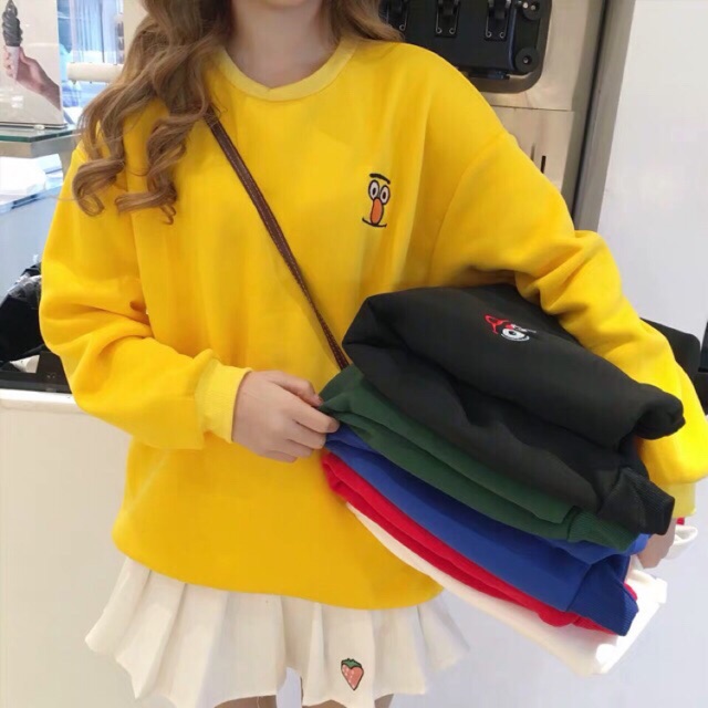 (Mua 1 tặng 1 phần quà) Áo quảng châu nam & nữ ,unisex,ulzzang,có ngoại cỡ ,BIGsize ,nỉ bông cao cấp,sweater logo thú