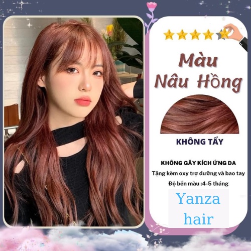 Thuốc nhuộm tóc Nâu Tây , Nâu Trà Sữa tặng găng tay mũ chùm oxi trợ nhuộm | Yanzahair