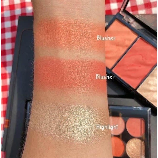 Set phấn mắt + má hồng + highlight Sivanna Colors Ultimate Essentials + cọ phấn.Cầm trên tay phê luôn rùi. Giá chỉ: 195k