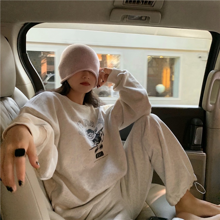 Áo sweater cổ tròn tay dài dáng rộng phong cách thời trang hàn quốc cho nữ | BigBuy360 - bigbuy360.vn