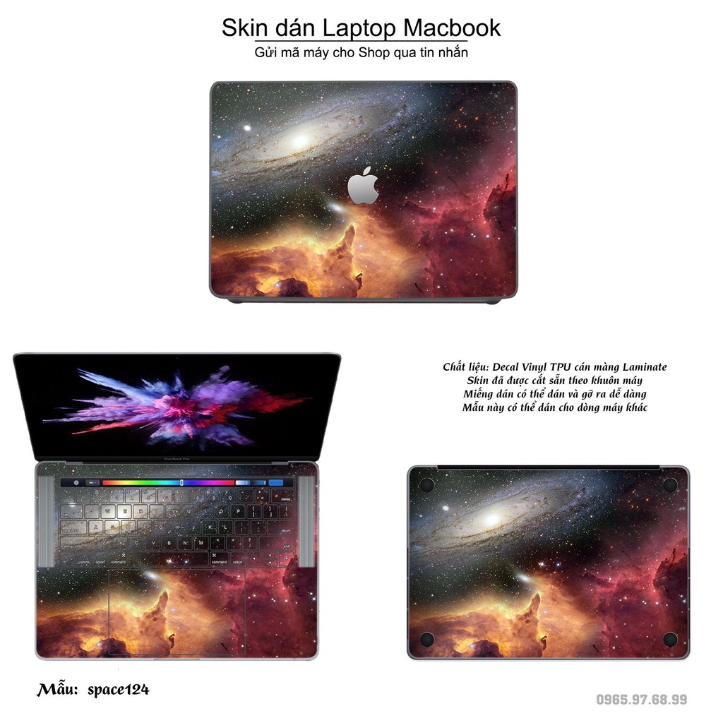 Skin dán Macbook mẫu không gian (đã cắt sẵn, inbox mã máy cho shop)