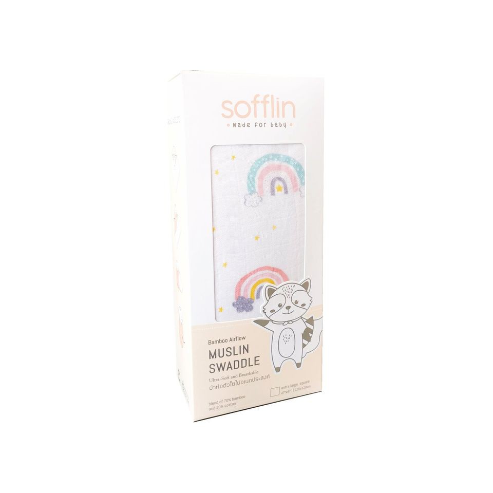 KHĂN SỢI TRE ĐA NĂNG SOFFLIN THÁI LAN SIZE XL 120*120 CM