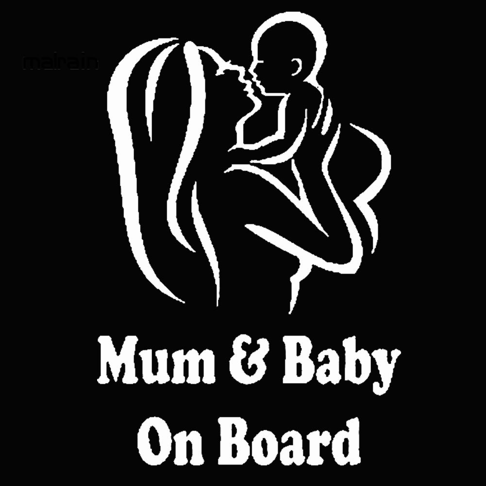 Miếng Dán Trang Trí Xe Hơi Chữ Baby On Board