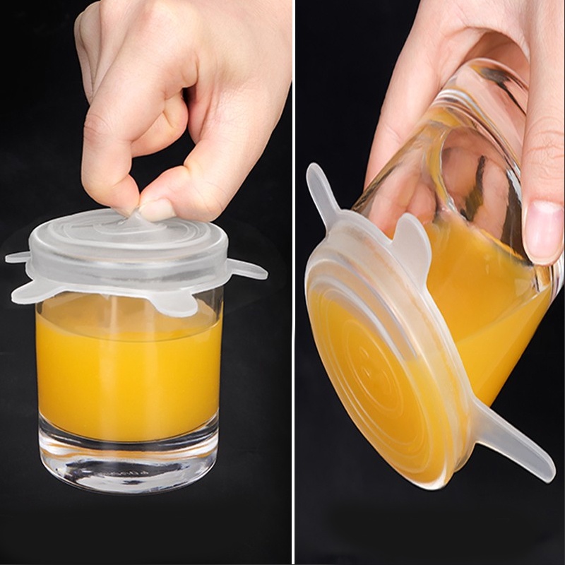 Set 6 Nắp Silicon Đậy Tô Đựng Thực Phẩm Có Thể Tái Sử Dụng